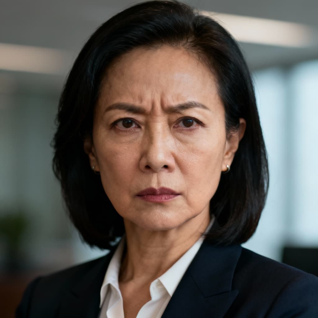 Stern Asian Mother